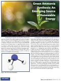 Cover page: Ammonia as a Renewable Energy Source