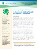Cover page: Overview of Guiding Principles for Engaging Latinx Youth
