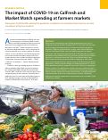 Cover page: The impact of COVID-19 on CalFresh and Market Match spending at farmers markets