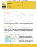 Cover page: Research Brief: Spatio-Temporal Analysis of Freight Patterns in Southern California