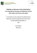 Cover page: Mobility on Demand in the United States