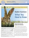 Cover page: Rabbits - From the Animal's Point of View, 3: Rabbit Nutrition