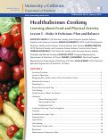 Cover page: Healthalicious Cooking: Learning about Food and Physical Activity: Lesson 5. Make It Delicious: Plan and Balance!