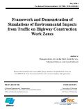 Cover page: Framework and Demonstration of Simulations of Environmental Impacts from Traffic on Highway Construction Work Zones