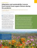 Cover page: Adaptation and sustainability: Lessons from Central Coast organic farmers during the pandemic
