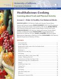Cover page of Healthalicious Cooking: Learning about Food and Physical Activity: Lesson 2. Make It Healthy: Eat Balanced Meals.